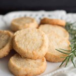 parmesan rosemary shortbread on a plate
