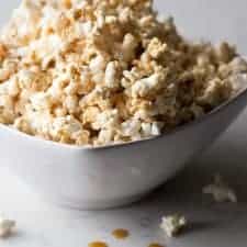 Oh so good, Maple Glazed Popcorn! Ok so popcorn is good for you, and maple, well it's better for you than processed sugar so I decided to give it a try. It was very easy to make and didn't take much time at all.