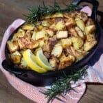 Flavors of lemon, rosemary with a hint of garlic and crushed pepper create these delishious and easy to make Roasted Lemon Rosemary Potaoes.