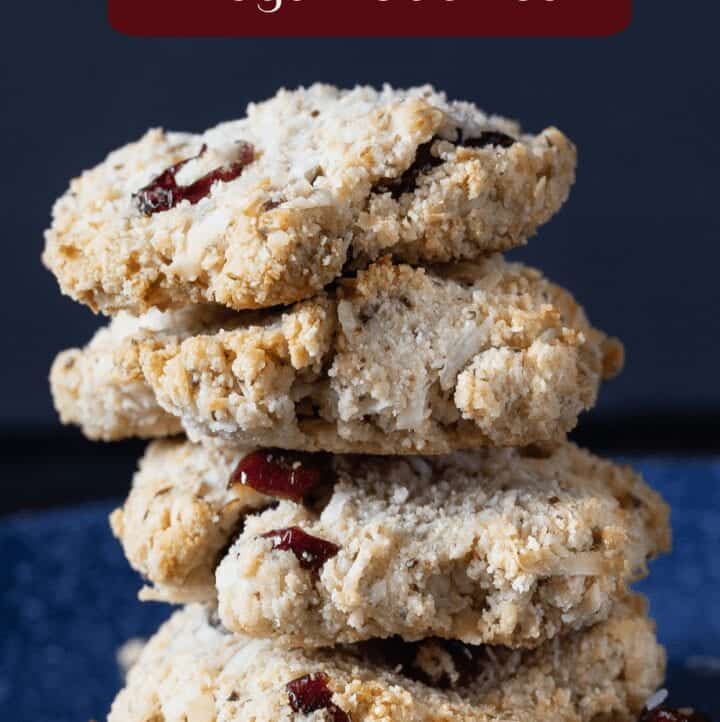 Coconut Cranberry Vegan Cookies - Intentional Hospitality
