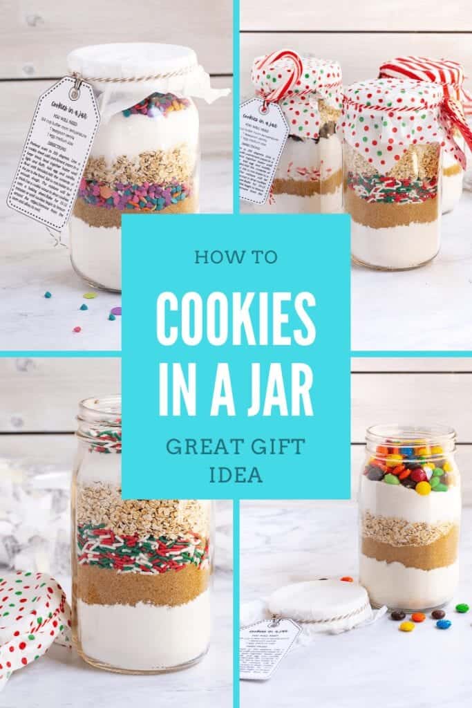 cookie mix gift in mason jars