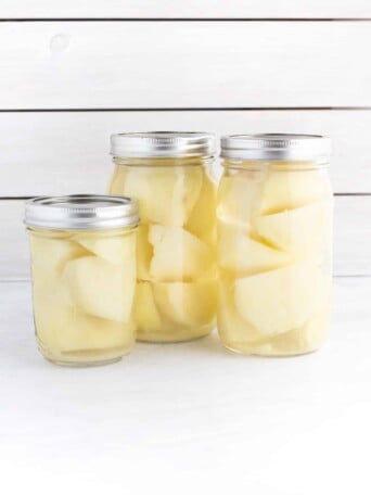 pressure canning potatoes on a jar