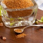 seasoned salt recipe in a small salt bowl with a tiny spoon