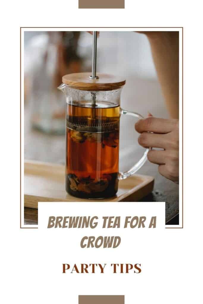 how long can tea set out with picture of someone brewing tea