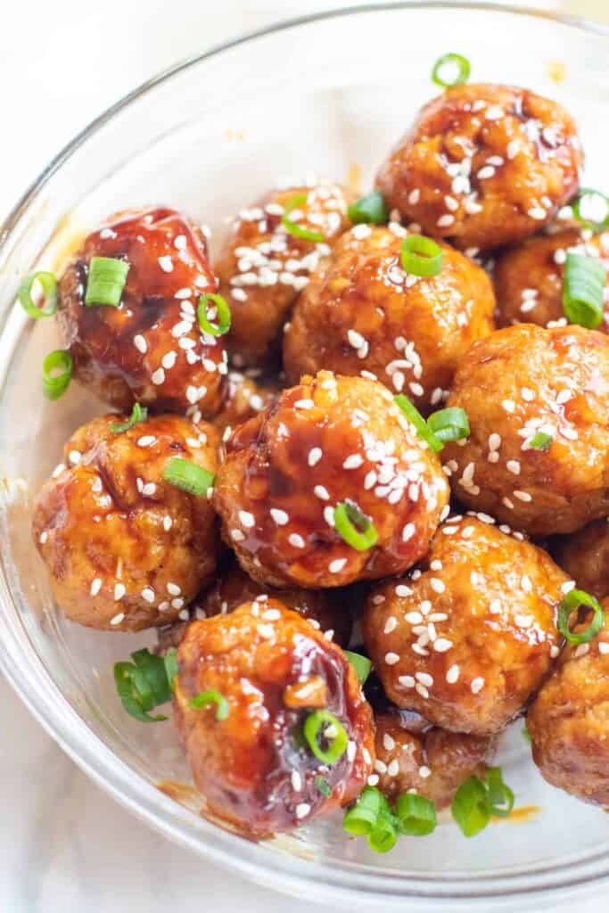 sweet sesame ginger meatballs
