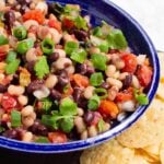 mexican caviar dip with chips