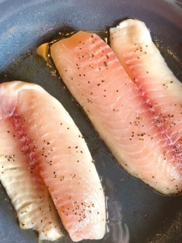 Pan-seared tilapia with lemon butter