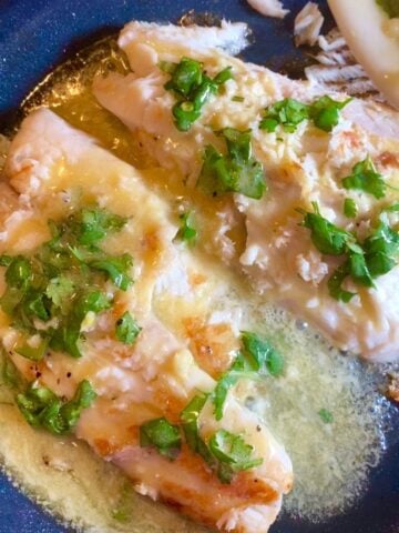 Pan-seared tilapia with lemon butter