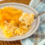 Cracker Barrel Cheesy Hash Brown Recipe on a plate
