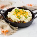 No Bake Shepherd's in small cast iron pan