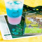 stand 12 drink in a masters cup with ticket and map of the Augusta National golf course.
