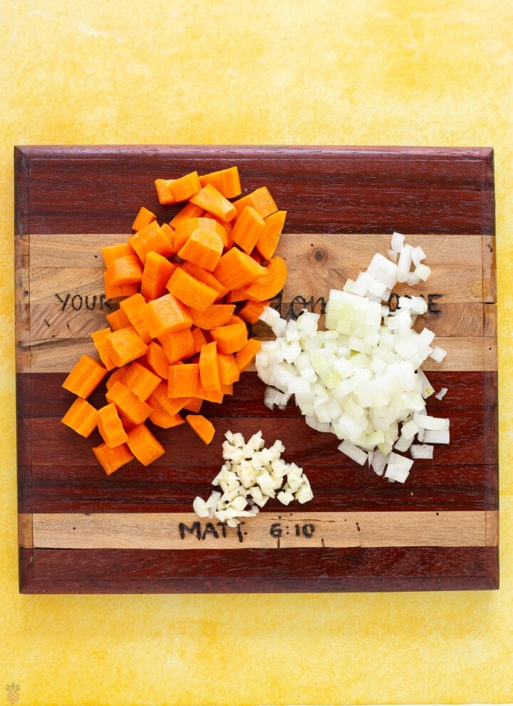 carrots onions garlic chopped