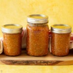 1/2 pint and pint jars of sloppy joe meat