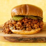 sloppy joe sandwich close up
