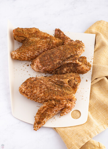 turkey wings with dry rub on them.