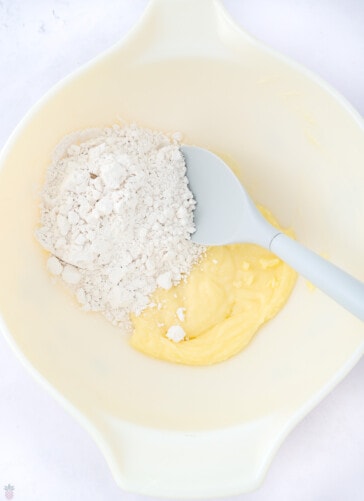 creamed butter and flour in a bowl