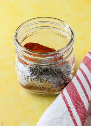 ingredients in a jar ready to be shook