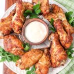 chicken wings with honey dry rub that were baked in the oven