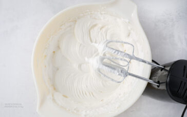beaters mixing cream cheese mixture