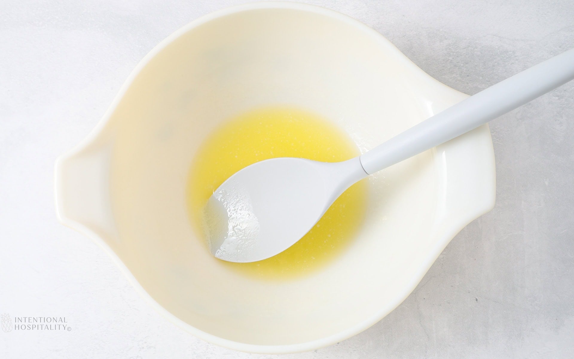 melted butter in a bowl
