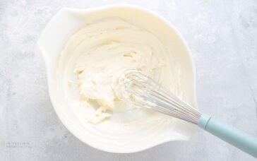 Mixing cream cheese