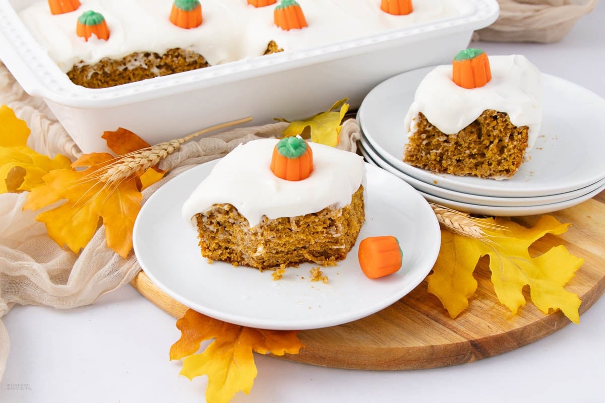 Moist Pumpkin Spice Cake From Cake Mix (With Cream Cheese Frosting)