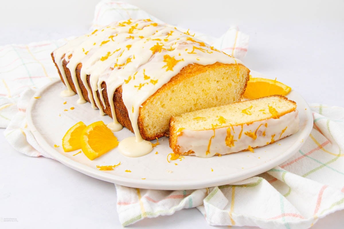 Moist Orange Pound Cake with Fresh Citrus Glaze