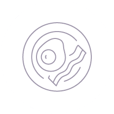 Breakfast plate icon.