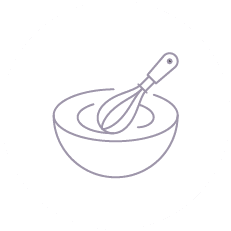 Mixing bowl icon.